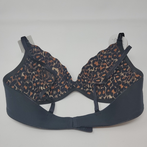 B'tempt'd black 36B pushup bra leopard inner - Picture 4 of 4